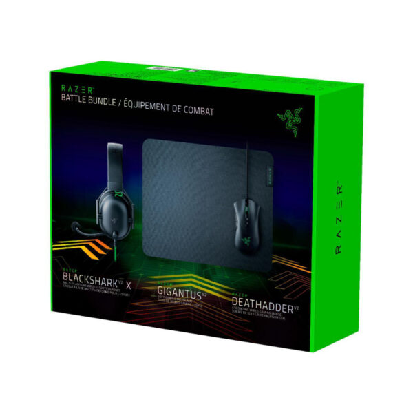 Razer Battle Bundle: DeathAdder V2 Mouse, BlackShark V2 X Headset, Gigantus V2 M Mouse Pad