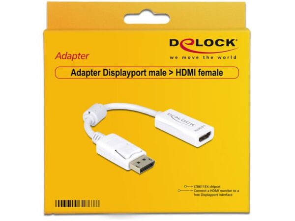 Delock - Video adapt�r - DisplayPort s piny (male) do HDMI se zd��kami (female) - 12.5 cm - Image 2