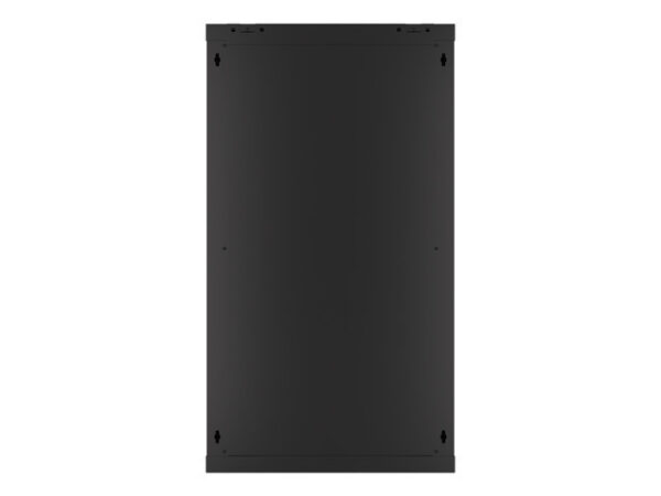 Lanberg wall-mounted installation rack cabinet 19'' 22U 600x600mm black (glass door) - Image 2