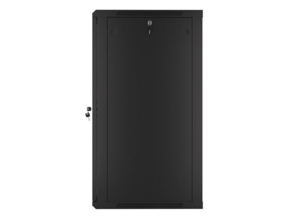 Lanberg wall-mounted installation rack cabinet 19'' 22U 600x600mm black (glass door) - Image 8
