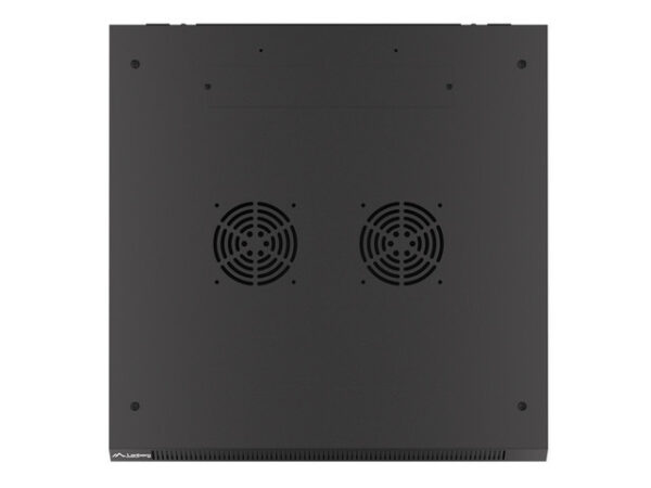 Lanberg wall-mounted installation rack cabinet 19'' 22U 600x600mm black (glass door) - Image 9