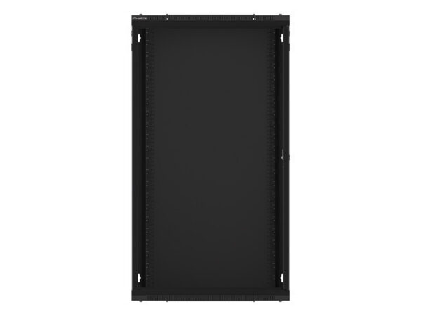 Lanberg wall-mounted installation rack cabinet 19'' 22U 600x600mm black (glass door) - Image 10