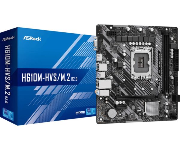 ASROCK H610M-HVS/M.2 LGA1700 4x DDR4 DIMM HDMI D-Sub 1xPCIe 4.0 x16 1xPCIe 3.0 x1