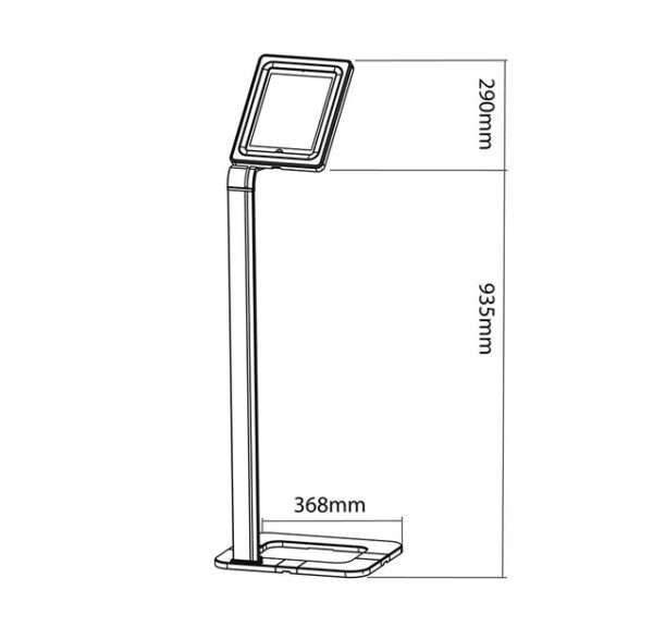 Neomounts TABLET-S100 - Stojan - pro tablet - uzamykateln� - st��brn� - velikost obrazovky: 9.7"-10.1" - podlahov� proveden� - Image 4