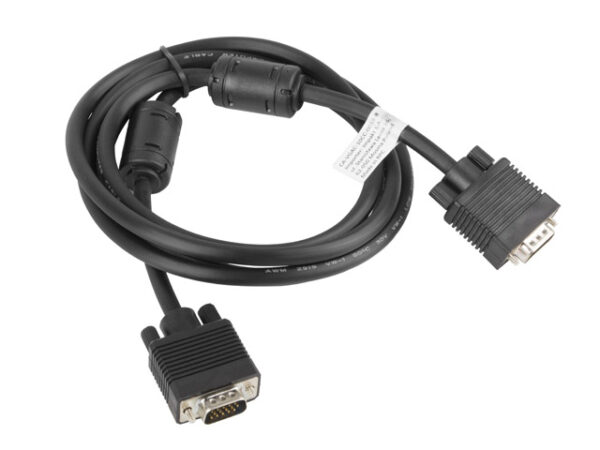 LANBERG CA-VGAC-10CC-0018-B cable VGA M/M shielded with ferrite 1.8m black - Image 2