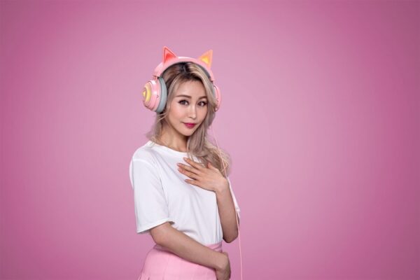 Razer RZ04-02980200-R3M1 Kraken Kitty Headset Wired Head-band Gaming, Grey/Pink - Image 8