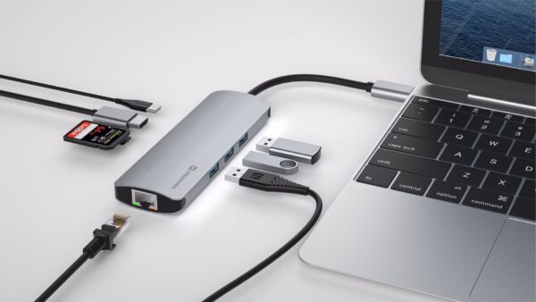 USB jagaja Swissten USB-C Hub 8in1 - Image 4