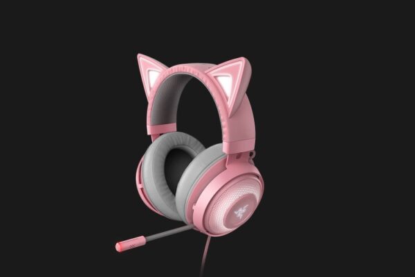 Razer RZ04-02980200-R3M1 Kraken Kitty Headset Wired Head-band Gaming, Grey/Pink - Image 2