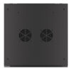 Lanberg wall-mounted installation rack cabinet 19'' 18U 600x600mm black (glass door) - Image 10