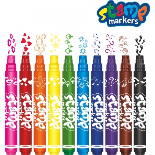 Colorino Kids Double ended markers with stamps 10 pcs - Image 2