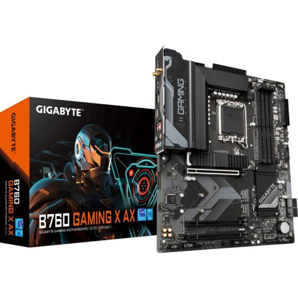 Gigabyte B760 GAMING X AX Motherboard - Supports Intel Core 14th Gen CPUs, 8+1+1 Phases Digital VRM, up to 7600MHz DDR5 (OC), 3xPCIe 4.0 M.2, Wi-Fi 6E, 2.5GbE LAN, USB 3.2 Gen 2 - Image 3