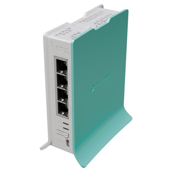 MikroTik hAP ax lite Router | hAP ax lite Router | L41G-2axD | 802.11ax | 574 Mbit/s | Ethernet LAN (RJ-45) ports 4 | Mesh Support No | MU-MiMO No | No mobile broadband | Antenna type Internal