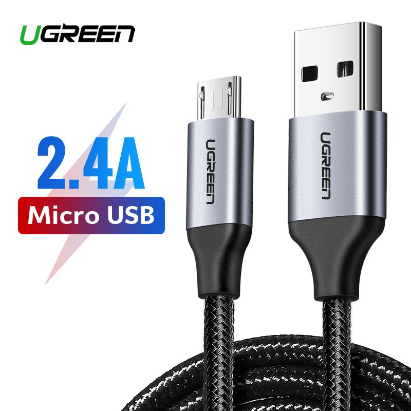 CABLU alimentare si date Ugreen, "US290", Fast Charging Data Cable pt. smartphone, USB la Micro-USB, braided, 1.5m, negru "60147" (timbru verde 0.08 lei) - 6957303861477 - Image 4
