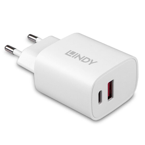 Lindy power adapter USB type A & C - 20 Watt