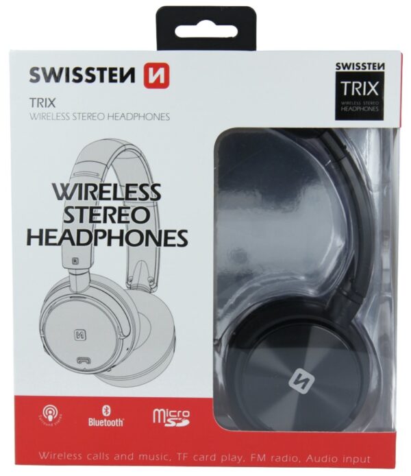 Swissten Stereo Trix Bluetooth Headphones with FM / AUX / MicroSD - Image 3