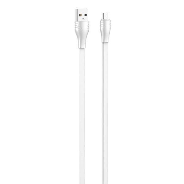 Cable USB to Micro USB LDNIO LS553, 2.1A, 3m (white)