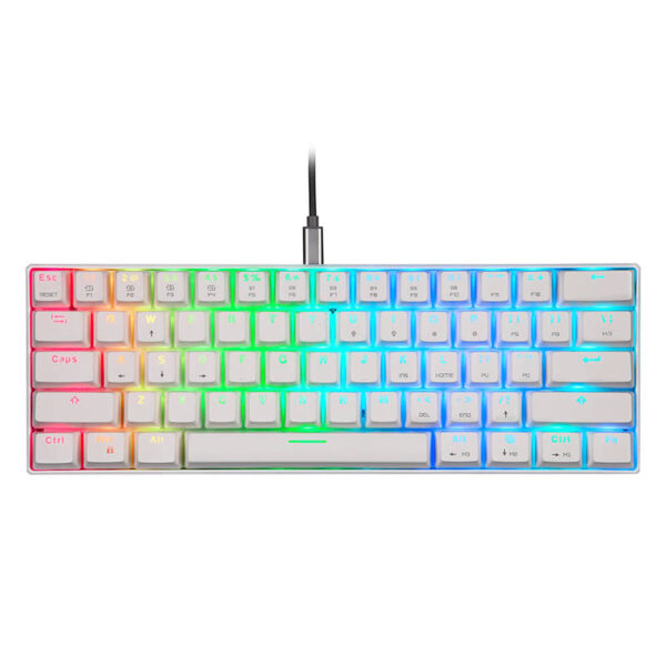 Mechanical gaming keyboard Motospeed CK61 RGB (white) - Image 4