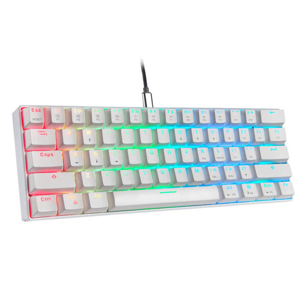 Mechanical gaming keyboard Motospeed CK61 RGB (white) - Image 3