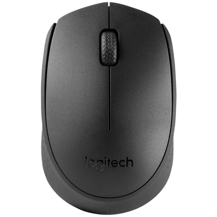 Logitech B170 - Mus - optisk - 3 knappar - tr�dl�s - 2.4 GHz - tr�dl�s USB-mottagare - svart