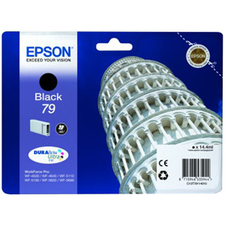 Epson 79 - 14.4 ml - svart - original - bl�ckpatron - f�r WorkForce Pro WF-4630DWF, WF-4640DTWF, WF-5110DW, WF-5190DW, WF-5620DWF, WF-5690DWF - Image 2