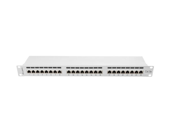 Lanberg Patch Panel 24 port 1U 19" kat.5E FTP ekranowany szary - Image 2