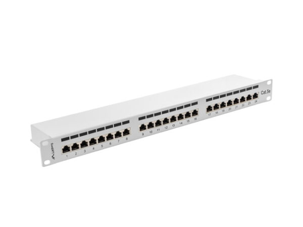 Lanberg Patch Panel 24 port 1U 19" kat.5E FTP ekranowany szary - Image 3