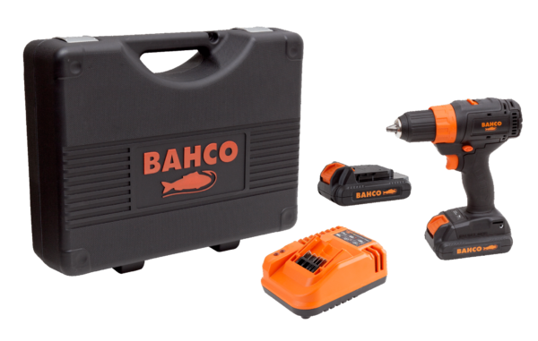 Bahco cordless drill set (2 batteries + charger) 18V brushless, 13mm chuck, 2 speeds and 10 torque settings - Image 2