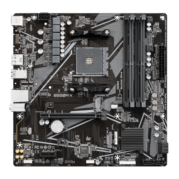 Gigabyte B550M K Motherboard - Image 3