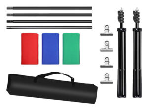 Photo studio background support Puluz 2x3m + Backdrops 3 pcs PKT5205