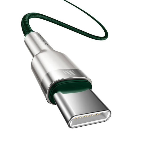 Cable USB-C to USB-C Baseus Cafule, 100W, 2m (green) - Image 4