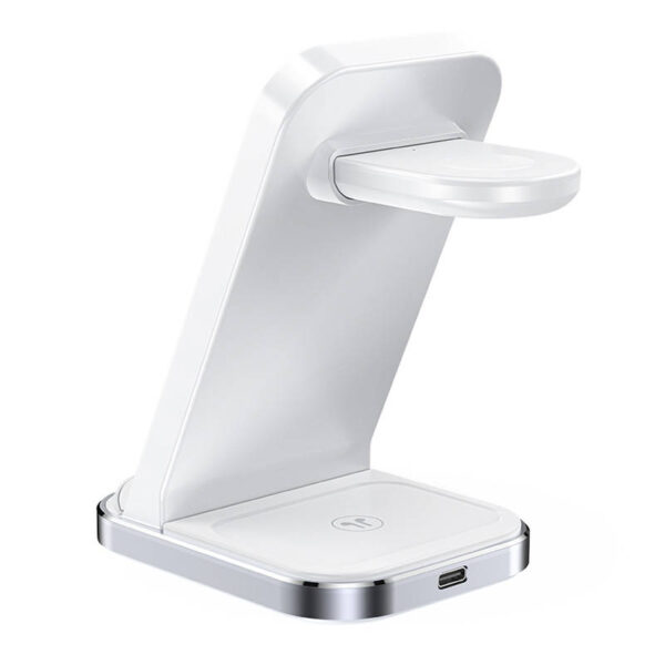 Inductive charger 3in1 Qi with stand Acefast E15 15W (white) - Image 4