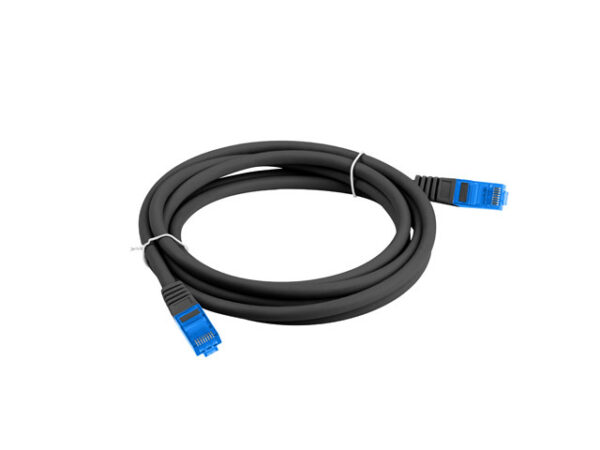 Patchcord kat.6A S/FTP LSZH CCA 1m czarny Fluke Passed Lanberg - Image 3