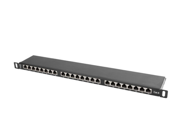 Lanberg Patch Panel 24 port 0.5U 19" kat.6 FTP ekranowany czarny