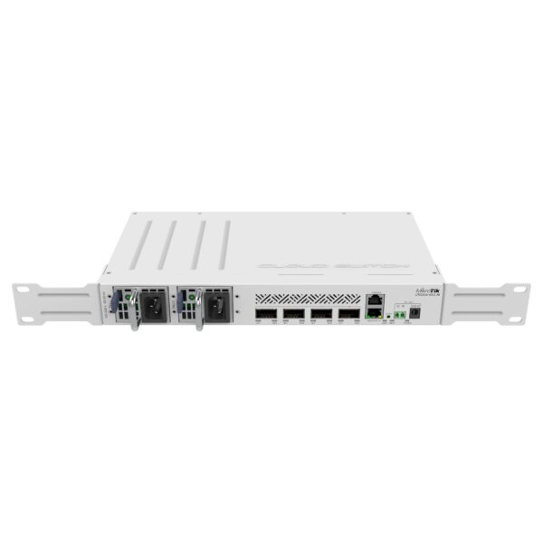 Mikrotik Cloud Switch CRS504-4XQ-IN, 650 MHz CPU, 64 MB RAM, 1x LAN, 4x QSFP28,  2x PSU, L5