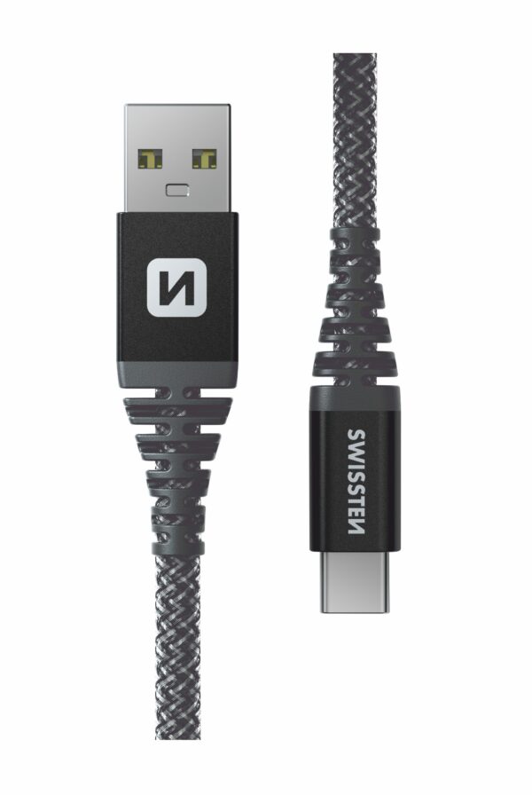 Swissten Kevlar Data Cable USB / USB-C / 1.5m / 60w