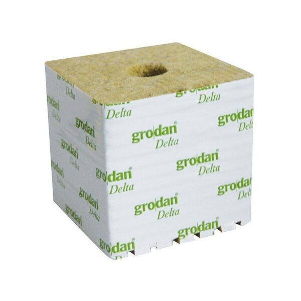 Grodan Rockwool growing Cube 75x75x65mm ø25mm - Image 5