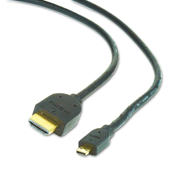 Gembird kabel HDMI (M) na micro HDMI (M), 1.8 m, černý - Image 3