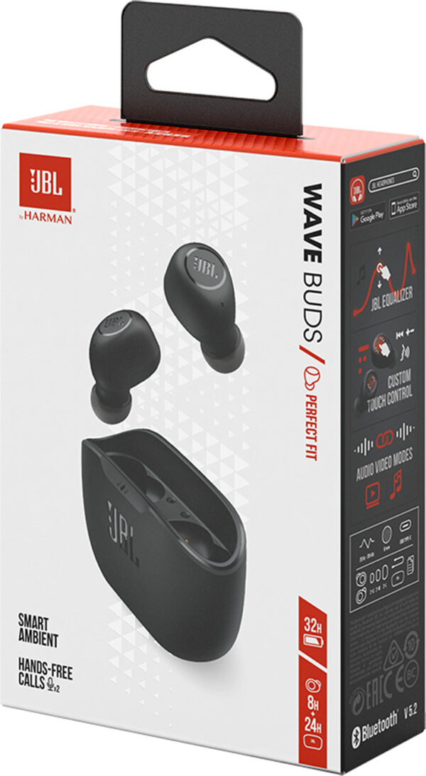 JBL Wave Buds TWS Bluetooth Wireless In-Ear Earbuds Black EU - Image 10