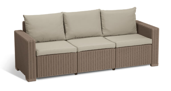 Dārza dīvāns trīsvietīgs California 3 Seater Sofa bēšs