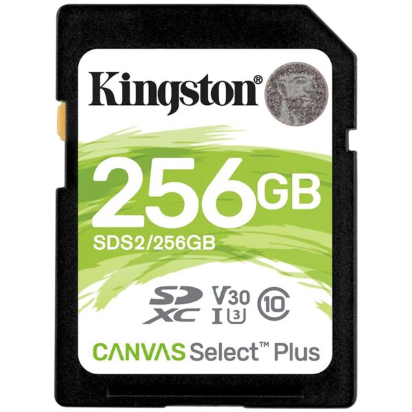 Mälukaart Kingston 256GB SDXC Canvas Select+ V30 U3