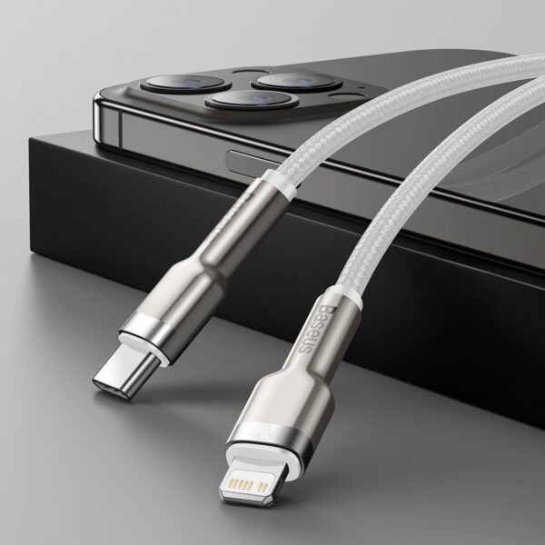 USB-C cable for Lightning Baseus Cafule, PD, 20W, 2m (white) - Image 11
