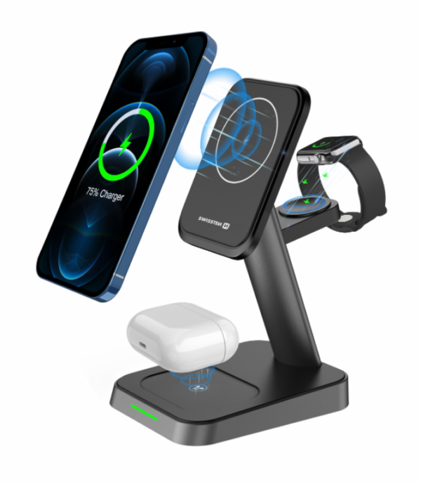 Swissten 3in1 MagStick 22.5W Wireless Charger - Image 5