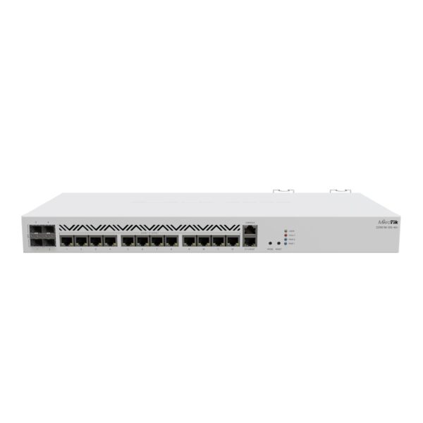 Mikrotik Cloud Core Router CCR2116-12G-4S+, 16-CORE 2 GHZ ARM CPU, 16 GB DDR4 RAM, 4x10G SFP+ ports, 13xGigabit LAN ports, 1x RJ45 Serial port, 1x M.2 slots, 16 core CPU, 16 GB RAM, Dual redundant power supply, RouterOS L6 | Cloud Core Router | CCR2116-12G-4S+ | Ethernet LAN (RJ-45) ports 13 | 12 month(s)