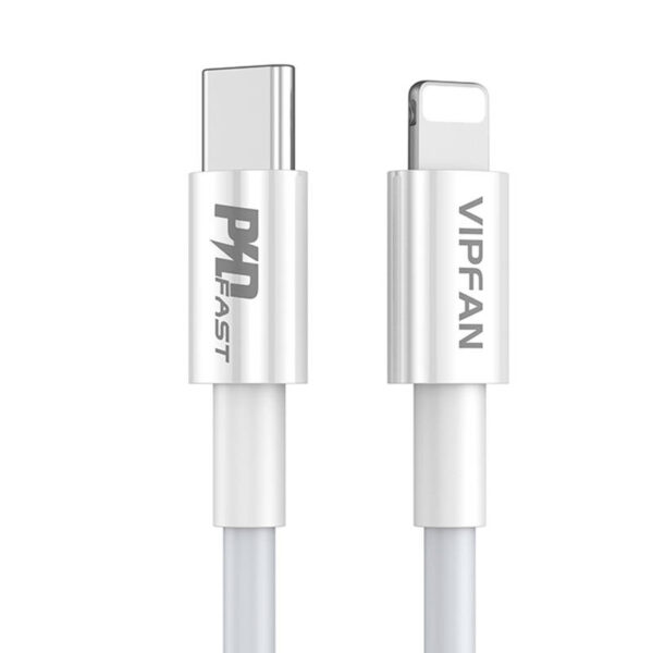 USB-C do Lightning Cable VFAN P01, 3A, PD, 1m (white)