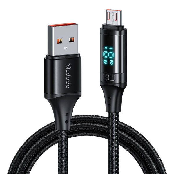 Cable Mcdodo CA-1070 USB to Micro USB, 3A, 1.2m (black) - Image 2