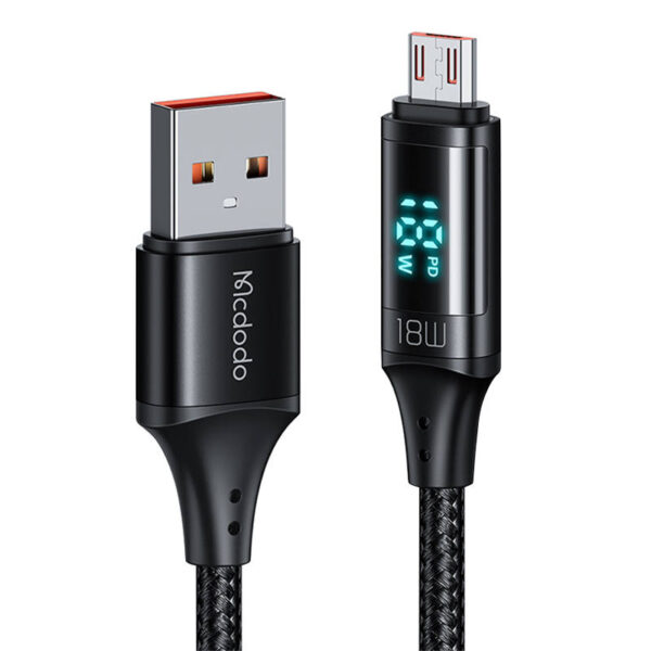 Cable Mcdodo CA-1070 USB to Micro USB, 3A, 1.2m (black) - Image 3