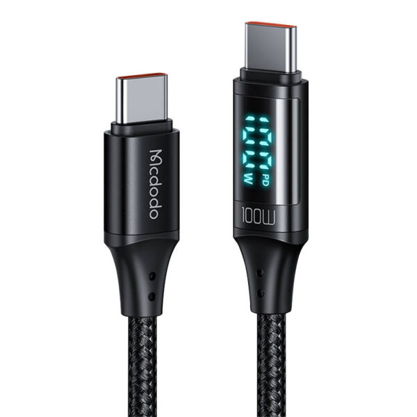 Cable Mcdodo CA-1100 USB-C to USB-C, 100W, 1.2m (black) - Image 3