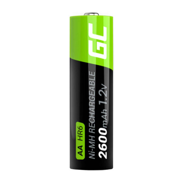 Green Cell Rechargeable Batteries Sticks 4x AA R6 2600mAh - Image 2