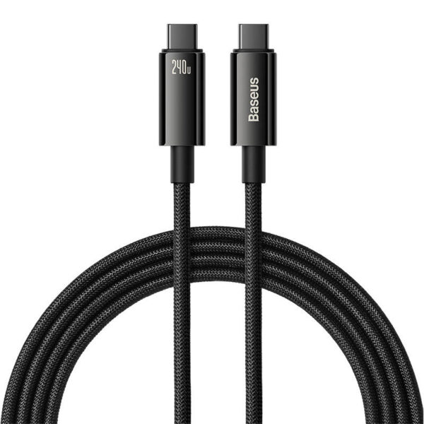USB-C to USB-C cable Baseus Tungsten Gold 240W 2 m (black) - Image 7