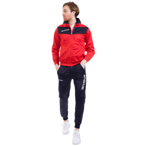 Givova Tuta Visa Triacetato Tracksuit Red/Navy TR018 1204 3XS - Image 2